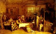 Sir David Wilkie distraining for rent oil on canvas